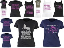 Damen Pferde T- Shirt - Andalusier - Lusitano - Lippizaner - Friese - Spanier