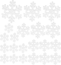 21 Stück Weiße Schneeflocken