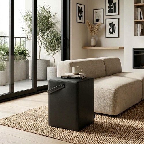 Hocker linus schwarzblau aus - hocker,