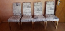 4 Polsterstühle ,Bezug:Vintage Webstoff Creme ,68 € VB  Nur Abholung!!!!