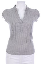 H&M Kurzarm-Bluse S grau #7094
