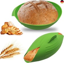 3 In 1 Brotbackform Silikon, Antihaft Brotbackformen, Backform Brot Rund 25 cm