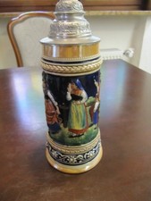  Vintage-Bierkrug 1/2 Liter mit Zinndeckel.  gut erhalten 