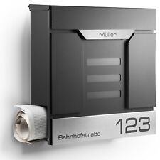 Moderner Briefkasten Anthrazit