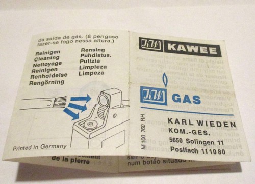 Beipackzettel kawee gas - kawee,