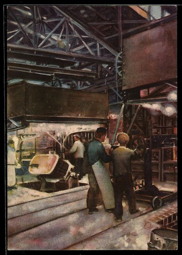 Künstler lauchhammer werk - künstler-ak,