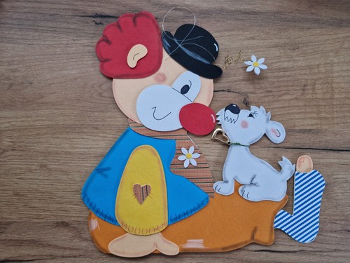Tonkarton fensterbild clown - tonkarton,