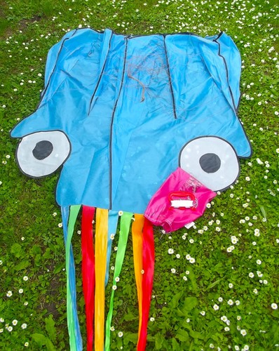 Drachen,Kite,3D,Oktupus,Blau,B