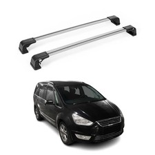 Aluminium Dachträger Gepäckträger für Ford Galaxy 2010-2015 Silber 2tlg