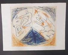 A.R. Penck, Helge Leiberg und Frank Breidenbruch von allen Signiert  Blatt 5/30