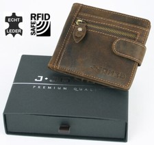 Herren Geldbörse Echt-Leder RFID Schutz Dollarclip mit Geldklammer günstig Top !