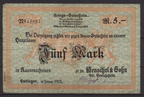 25885 notgeld hattingen - [25885],