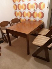 Essgruppe mit 5 Stühlen 70er Jahre