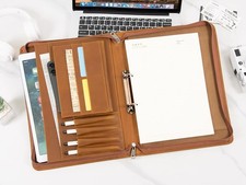 Leder A4 Schreibmappe Konferenzmappe | Leather writing Folder