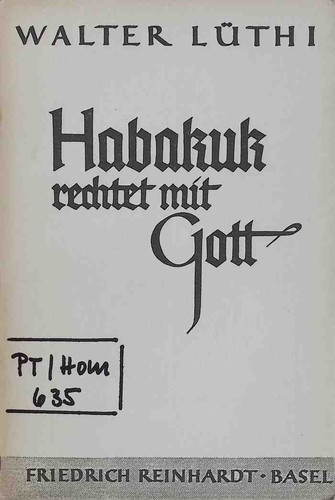 Habakuk rechtet mit gott - rechtet,