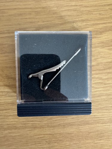 Silberfarbener krawattenclip - silberfarbener,