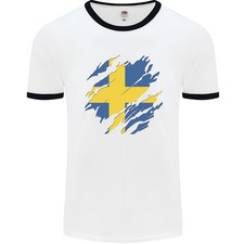Zerrissen Schwedische Flagge Schweden Tag Fußball Herren Ringer