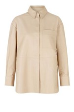 Second Female Lindie Lederhemd in Dark Chalk