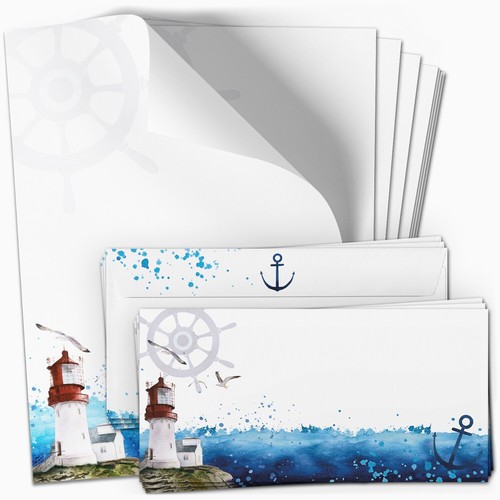 Neu briefpapier set mit - briefpapier,