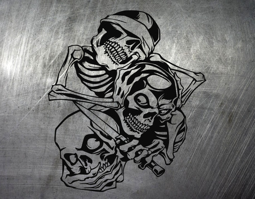 Totenkopf skull oldschool - oldschool, hand