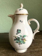 Nymphenburg Mokka Kakao Kanne Kännchen 14,5cm 1. Wahl Kupfergrün Camaieu Top!