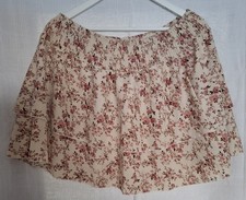 Blumengemusterter Minirock mit Rüschen, Größe XL, neu