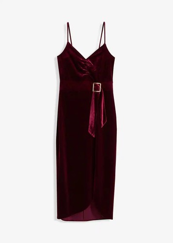 Midikleid aus softem samt - midikleid,