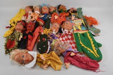 Q43B43- Großes Konvolut Handpuppen Puppentheater Kasperle mit Buch