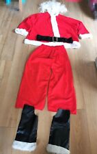 Luxus Weihnachtsmann Set Nikolaus Bart Gürtel Kostüm Weihnachtsmannbart Set, Top