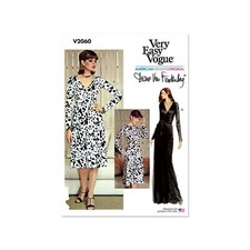 Vogue Schnittmuster V2060 - Kleid - schlichtes Wickelkleid in zwei Längen