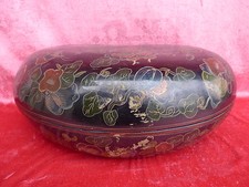 schöne ,alte ,große Deckeldose__Lackholz mit Malerei __Schatulle__China__39cm