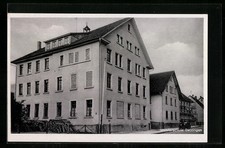 Betzingen, Ansichtskarte, Straßenpartie mit Meisterschule 1942 