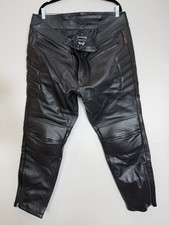 Vintage Skintan Leder gepanzert Motorrad Motorrad Hose Größe 42 31 Bein