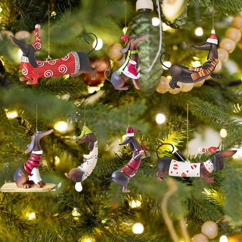 Weihnachtsbaumschmuck hund - 7x,