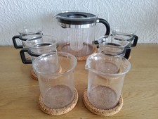 BODUM Teekanne Glas mit Teesieb aus Kunststoff 4 Teegläser Milch und Zucker Glas