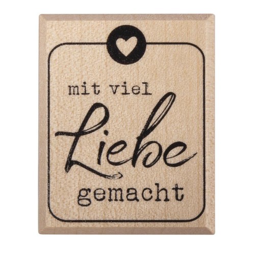 Holz stempel mit viel liebe - holz,