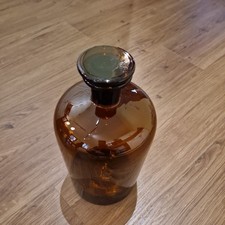 Alter Weinballon Gärballon Glasflasche ca. 4,5 Liter Glas braun Deko