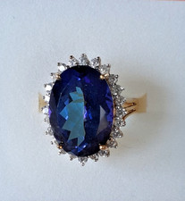 Kobaltblauer Topas-Silberring