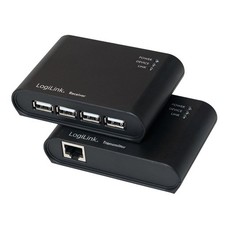 USB LAN Extender Netzwerk USB 4 Port HUB Verlängerung bis 50m Netzteil schwarz