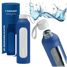 Trinkflasche 1L Glas mit