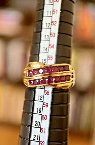 Karat gold ring - karat, rubinrote