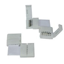 RGBW LED Clip Eckverbinder für 10mm RGBW LED Streifen 15x5mm 90° "L" Verbinder