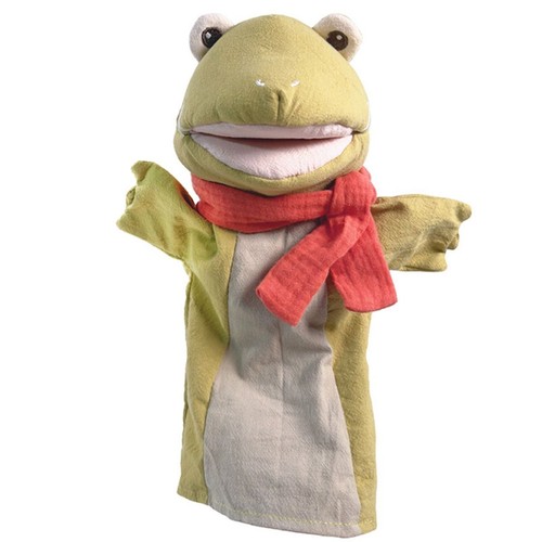 Handpuppe frosch quacki mit - handpuppe,