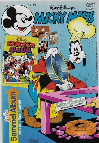 Micky maus 1989 mit - nr.40, /