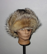 Coyote Pelz Mütze Fuchs Fell Kappe Graufuchs Hut Herrnmütze Kojote Fellmütze Hat