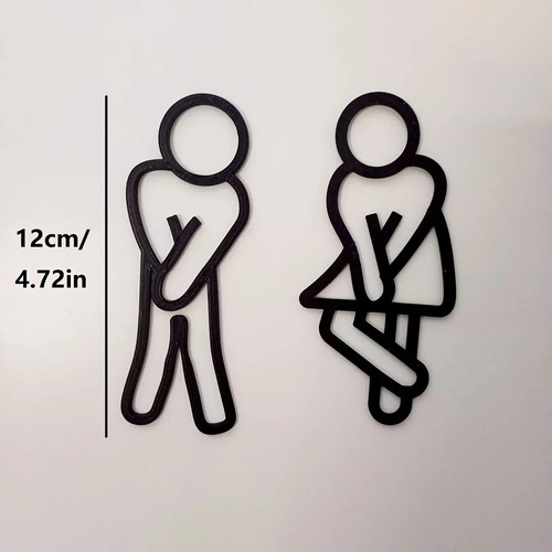 Schild mann frau modern - 3d,