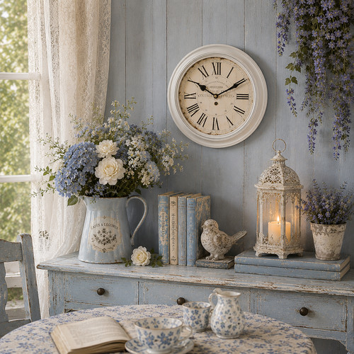Neu ovp wanduhr - , shabby