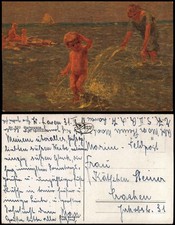 Ansichtskarte  Badeszene Degi