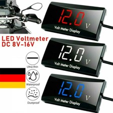 12V LED Digital Panel Meter Voltmeter Auto Motorrad Voltanzeige Spannungsanzeige