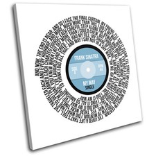 Frank Sinatra My Way Record Vinyl Lyrics Song Canvas Wall Art Picture Print